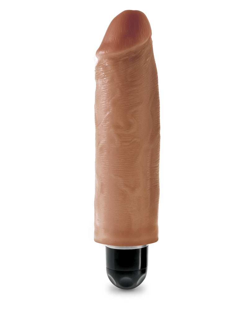 "King Cock 6 Inch Vibrating Stiffy - Tan PD5521-22"
