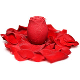 Mystic Rose Sucking and Vibrating Silicone Rose - Red