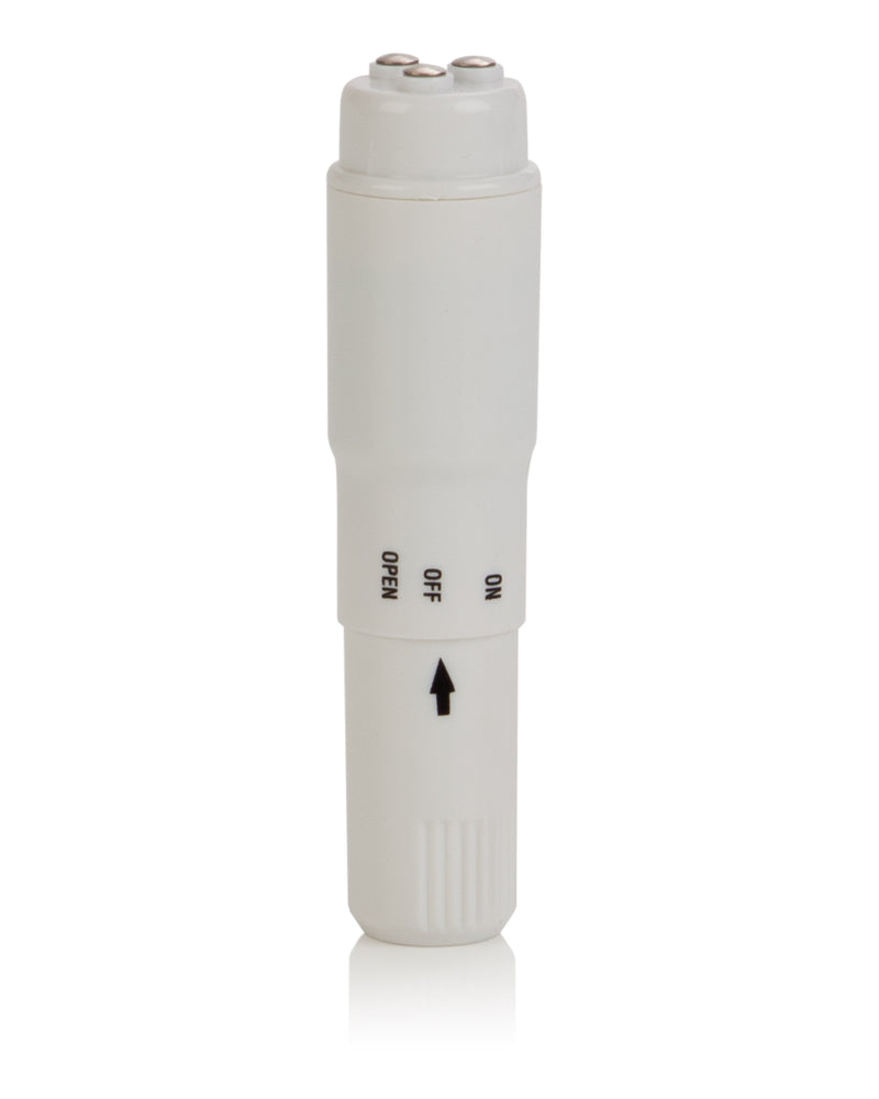 Compact Waterproof Personal Travel Massager With 4 Tips - White