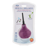 Health and Wellness Deluxe Enema Douche Non- Backflow One-Way Valve - 7.9 Fl. Oz. - Plum