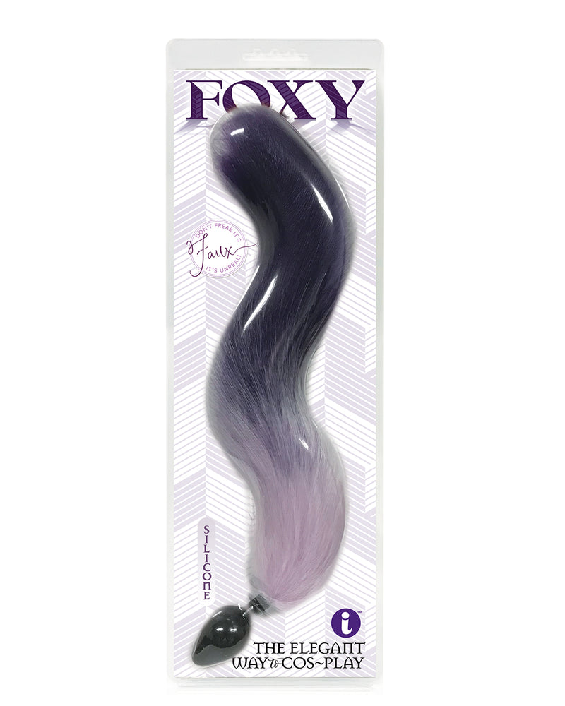 "Foxy Fox Tail Silicone Butt Plug - Purple Gradient IC1401"
