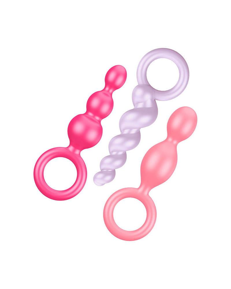 "Satisfyer Booty Call 3 Piece Set - Multi Colored SAT-PLUGSMULTI"