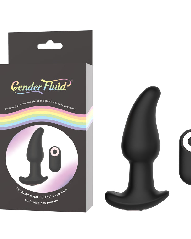 Gender Fluid Twirler Anal Vibe - Black