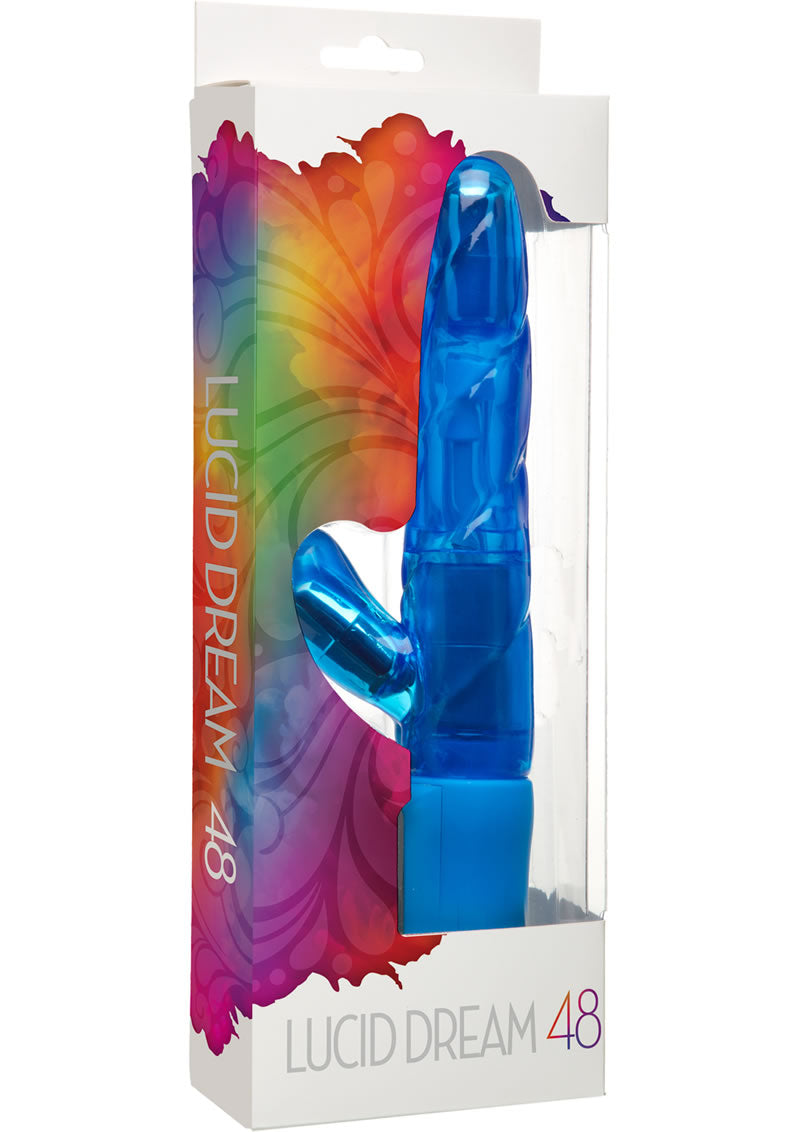 Vibrador retorcido Lucid Dream No 48 resistente al agua, color azul