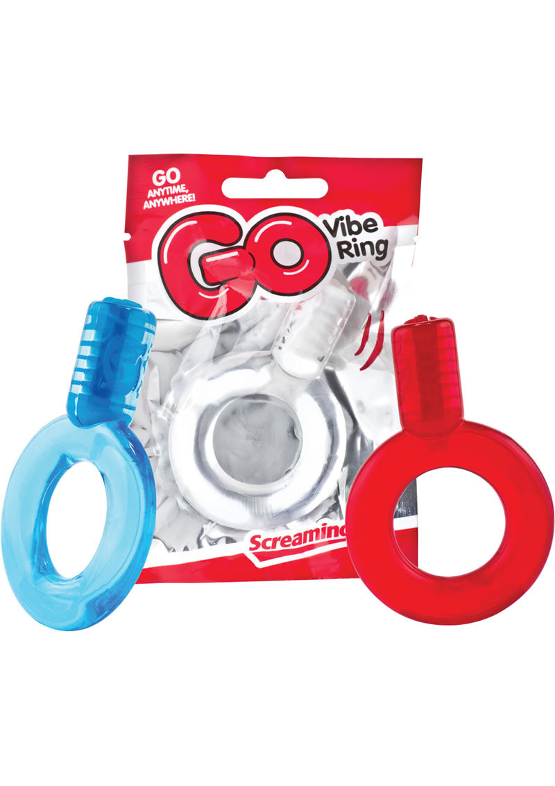 Anillos para el pene desechables Go Vibe Ring, colores surtidos, 36 unidades por recipiente