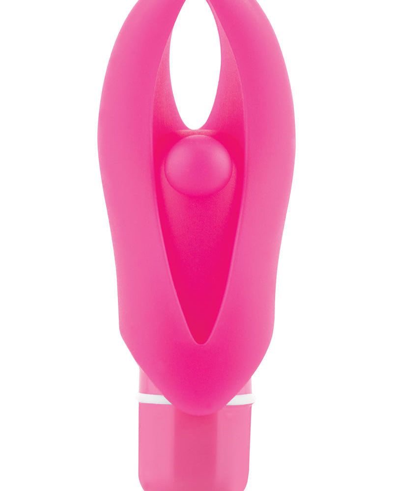 Mini vibrador Scream Demon con funda de silicona, resistente al agua, color rosa