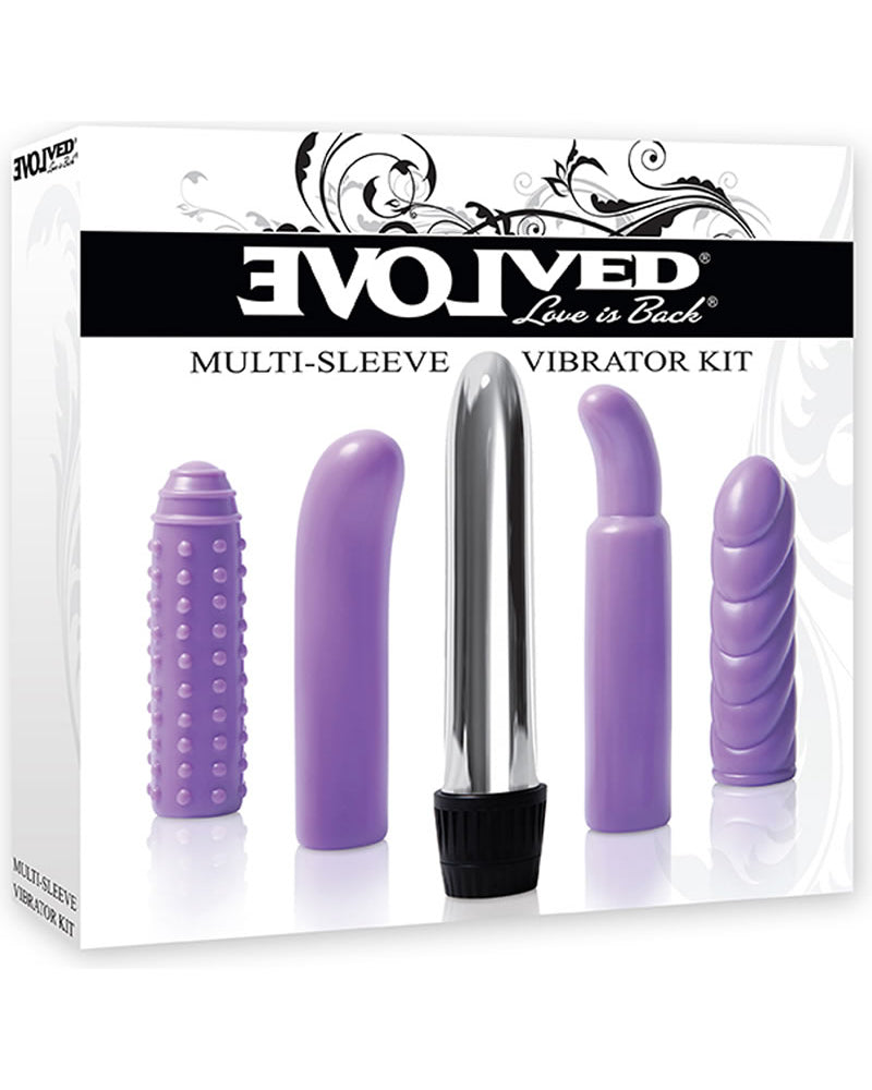Evolved Multi Sleeve Vibrator Kit Purple