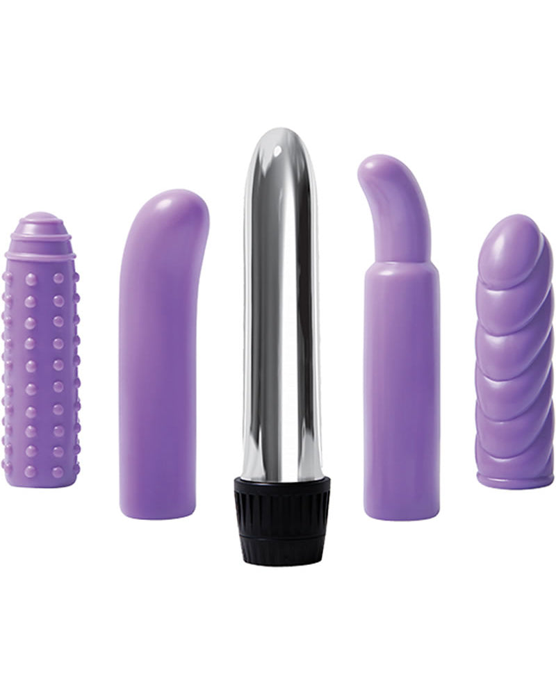 Evolved Multi Sleeve Vibrator Kit Purple