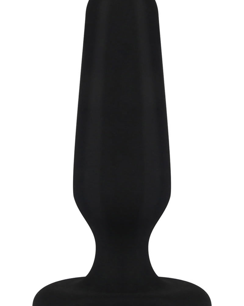 Tapón anal de silicona sin costuras Hustler All About Anal de 3 pulgadas, color negro