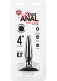 Hustler All About Anal Seamless Silicone Butt Plug Black 4 Inch