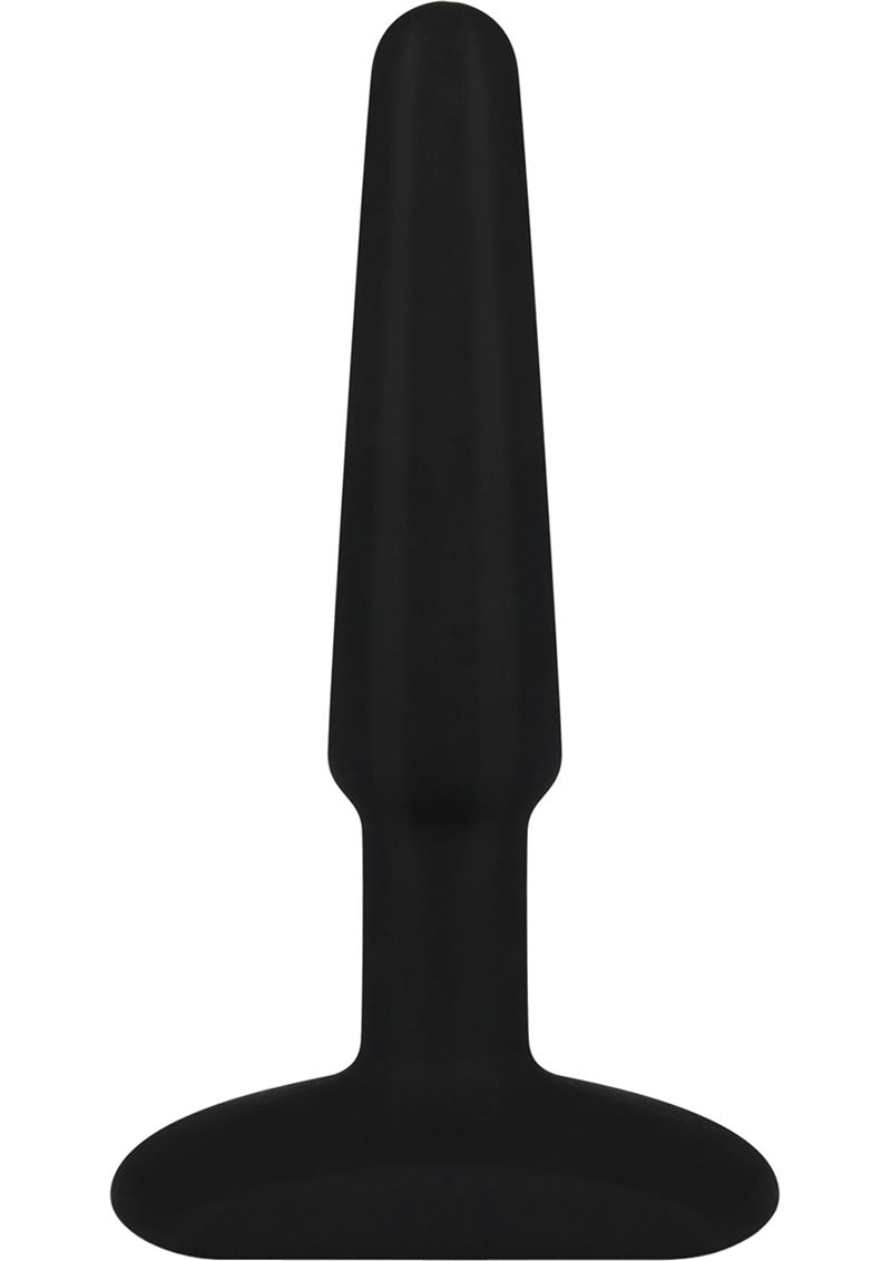 Hustler All About Anal Seamless Silicone Butt Plug Black 4 Inch