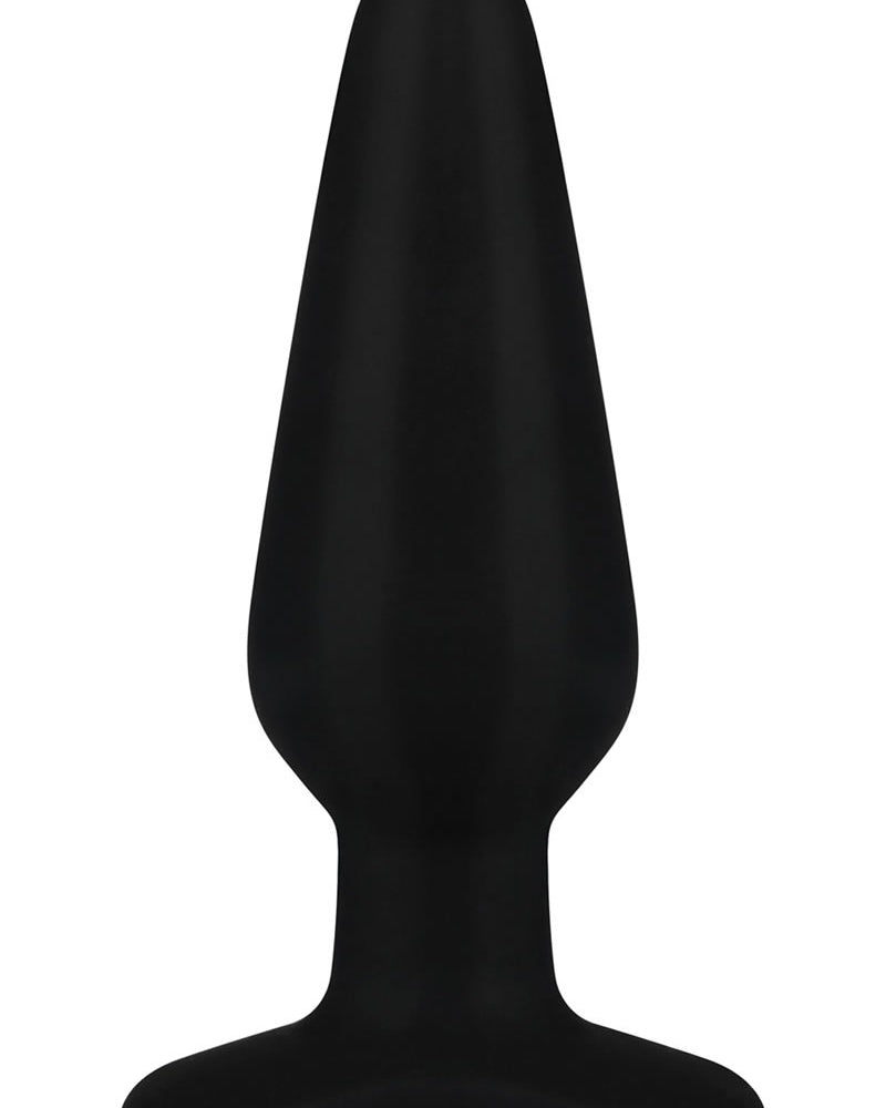 Tapón anal de silicona sin costuras Hustler All About Anal de 5,5 pulgadas, color negro