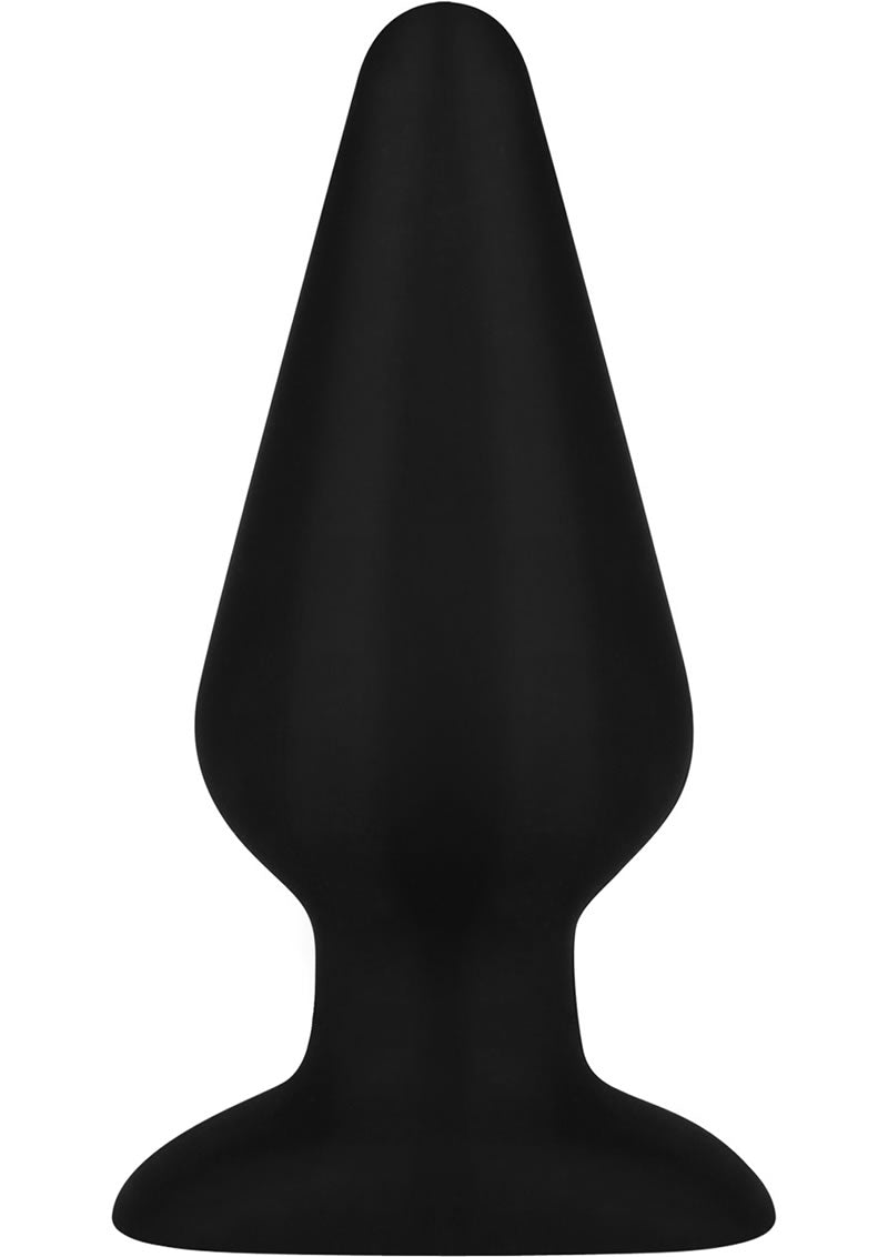 Hustler All About Anal Seamless Silicone Butt Plug Black 6 Inch