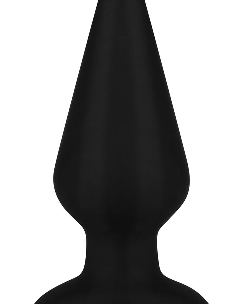 Tapón anal de silicona sin costuras Hustler All About Anal de 6 pulgadas, color negro