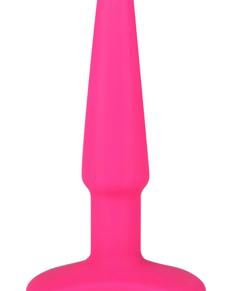 Tapón anal de silicona sin costuras Hustler All About Anal de 4 pulgadas, color rosa