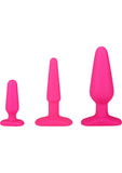 Hustler All About Anal Training Kit Silicone Anal Plugs Pink 3 Each Per Kit