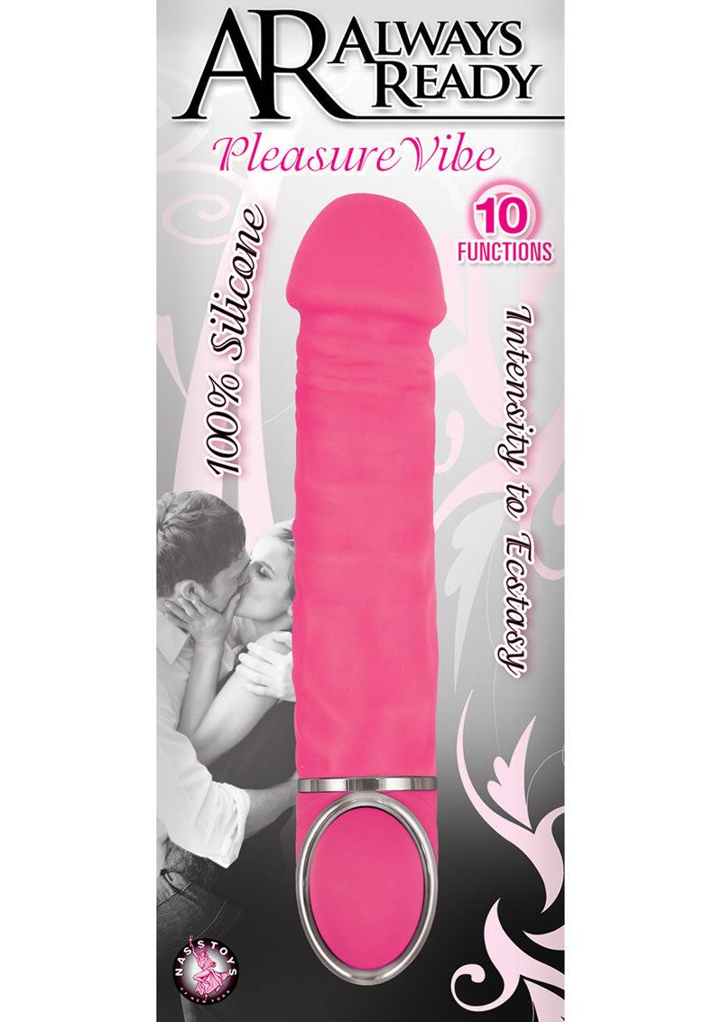 Vibrador de placer Always Ready de silicona, 10 funciones, resistente al agua, color rosa, 7,25 pulgadas