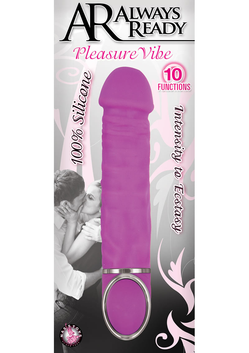 Vibrador de placer Always Ready de silicona, 10 funciones, resistente al agua, morado, 7,25 pulgadas