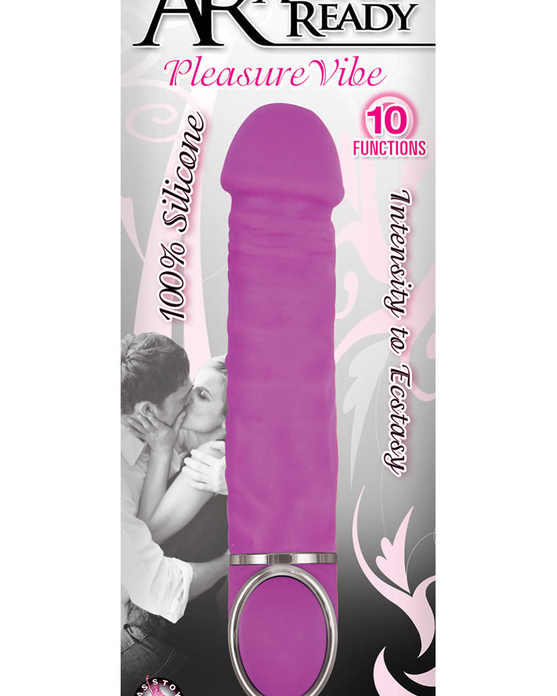 Always Ready Pleasure Vibe Silicone 10 Function Waterproof Purple 7.25 Inch