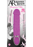 Always Ready Pleasure Vibe Silicone 10 Function Waterproof Purple 7.25 Inch