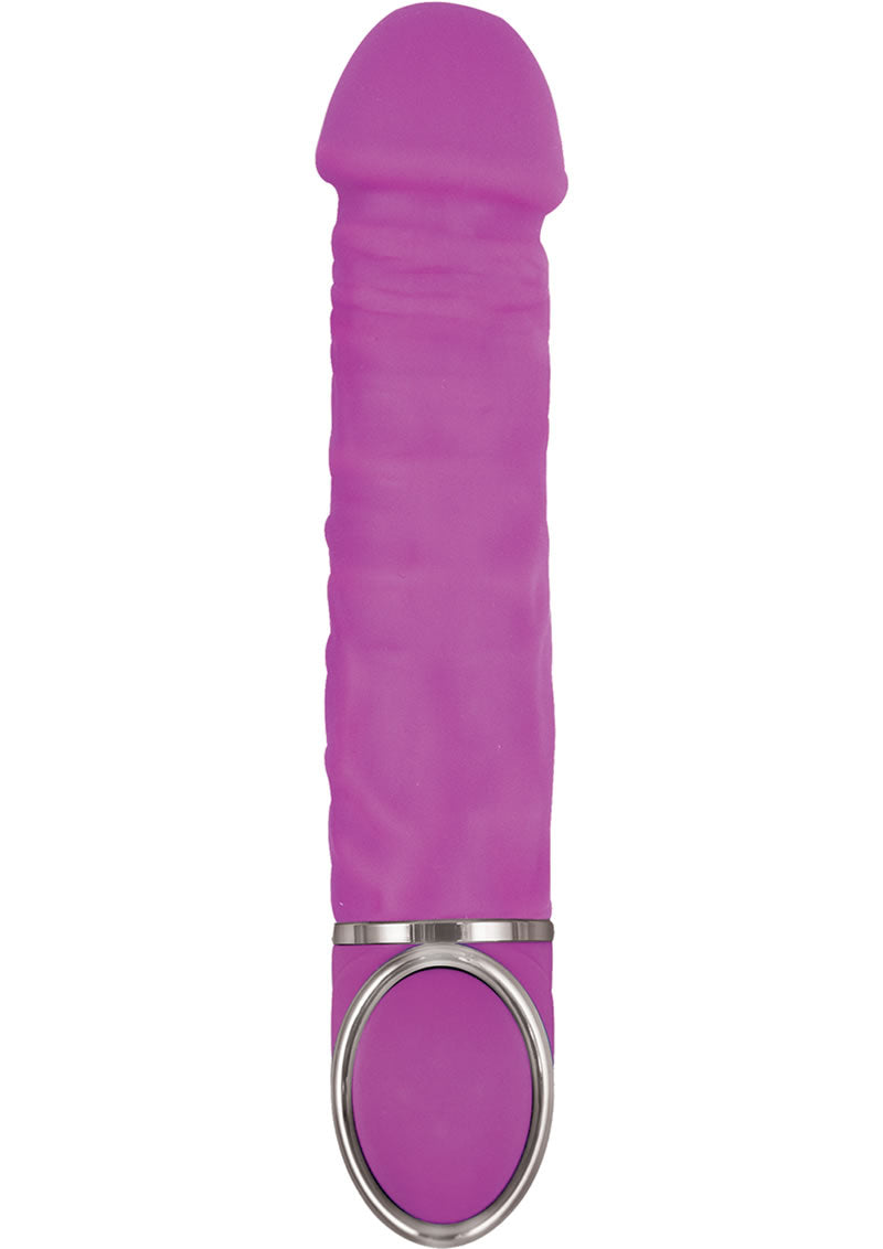 Always Ready Pleasure Vibe Silicone 10 Function Waterproof Purple 7.25 Inch
