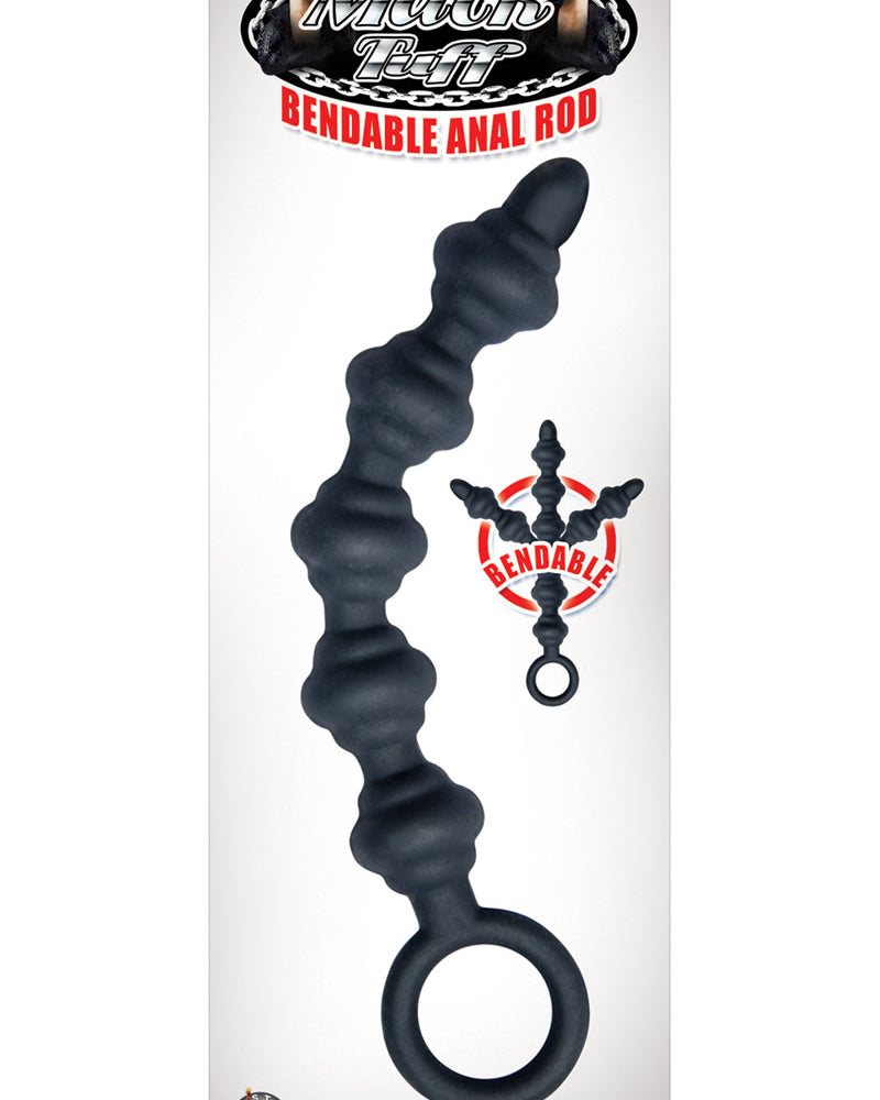 Varilla anal flexible Mack Tuff resistente al agua, color negro, 7,12 pulgadas