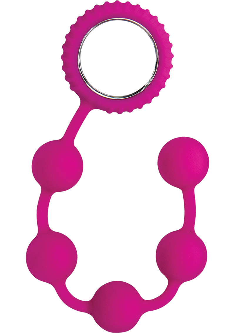 Sinful Anal Beads Silicone Pink 12 Inch