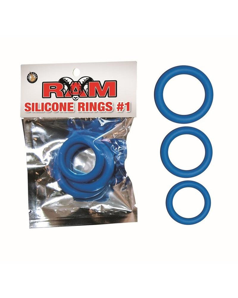 Ram Silicone Rings 3 Pack POP Box 24 Each Per Display