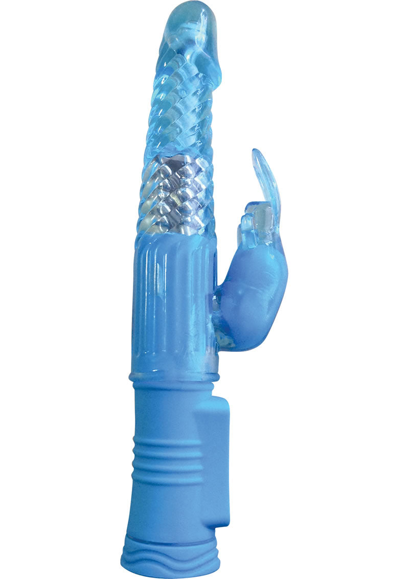 4play Deluxe Slim Rabbit Vibe Waterproof - Blue