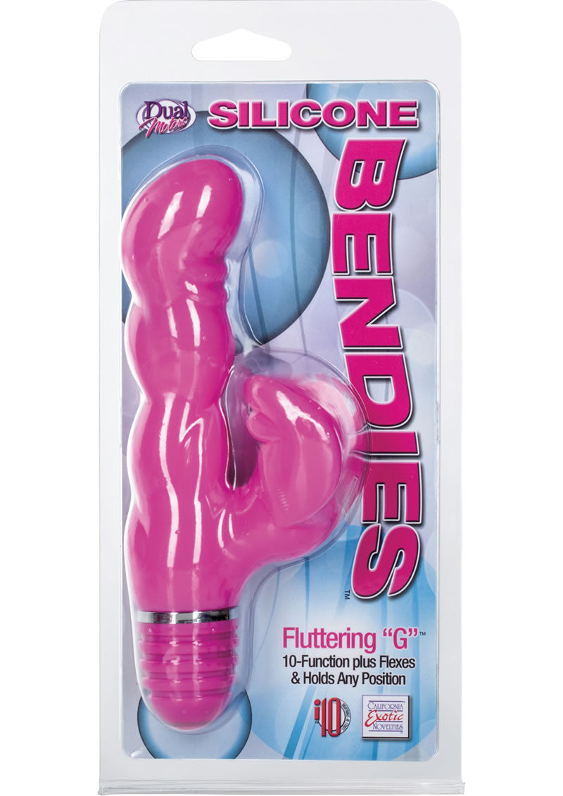 Masajeador flexible de silicona con 10 funciones, resistente al agua, color rosa, 4,5 pulgadas