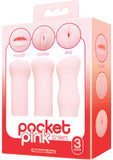 Imale Pocket Pink Mini Masturbator Trio Set