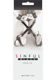 Restricción Hogtie de vinilo Sinful, color negro