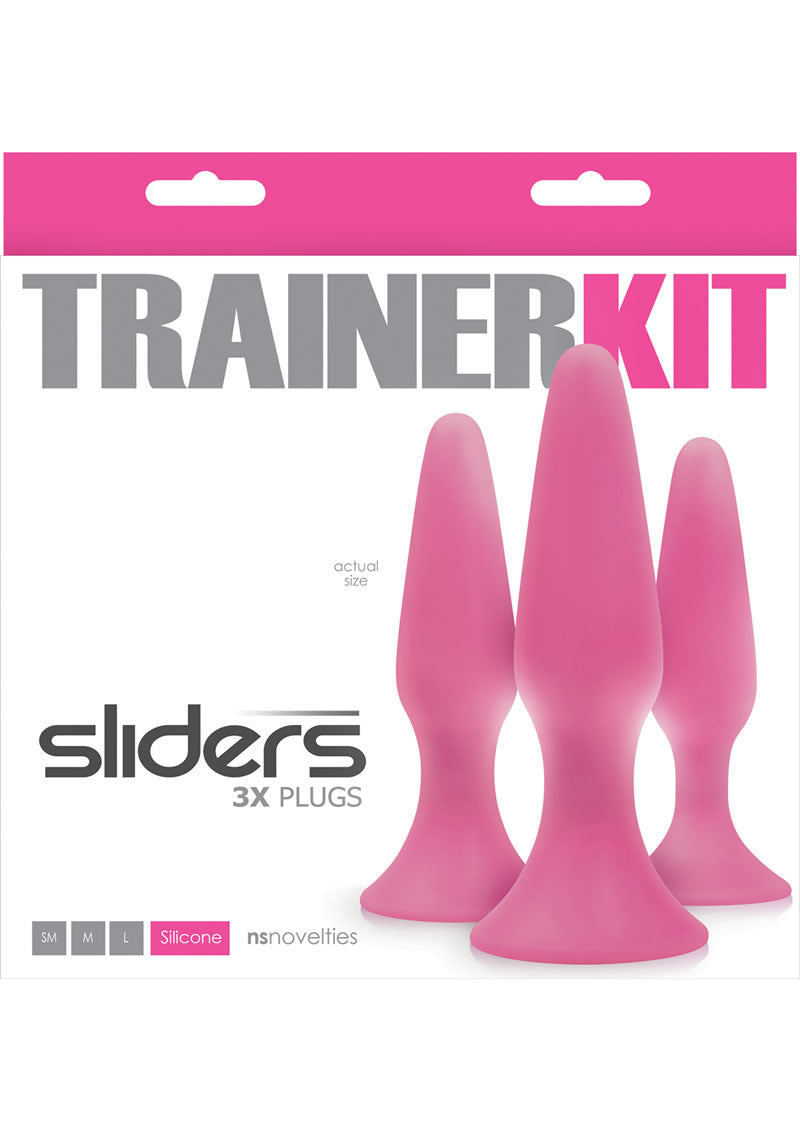 Sliders Trainer Kit Anal Plugs 3 Assorted Sizes Pink