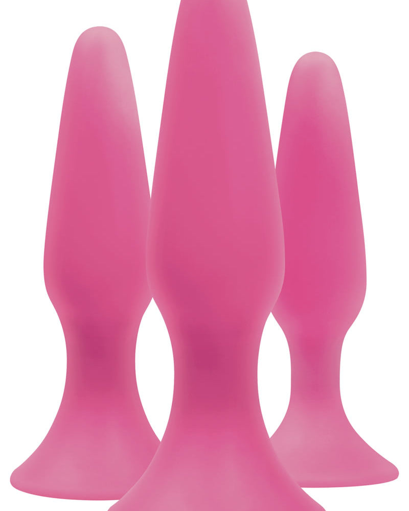 Sliders Trainer Kit Anal Plugs 3 Assorted Sizes Pink