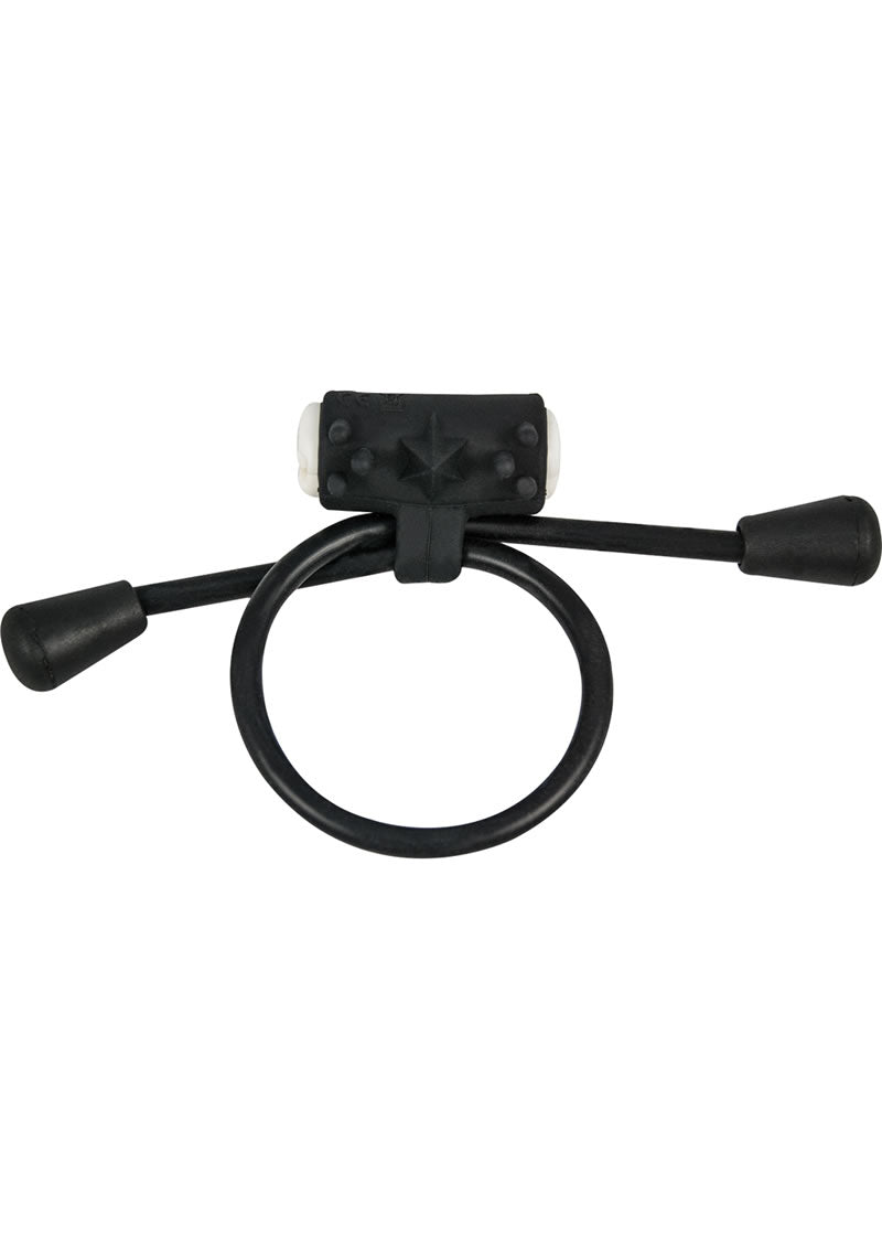 Ram Vibrating Cinch Silicone Ring Black