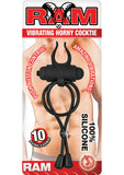 Ram Silicone Vibrating Horny Cocktie Black