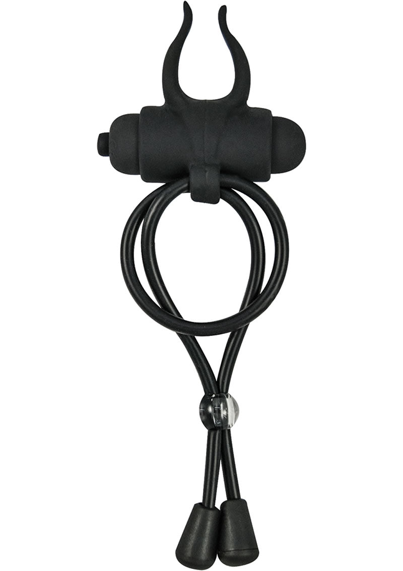 Ram Silicone Vibrating Horny Cocktie Black