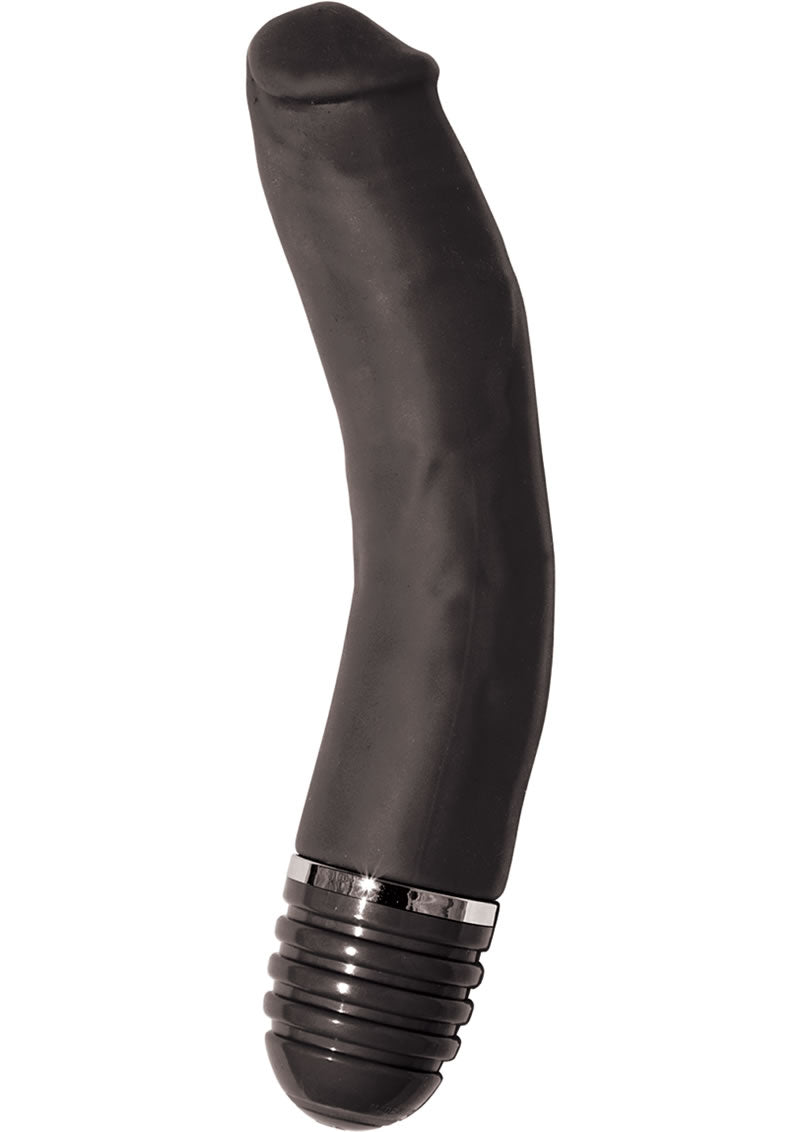 Ram Bendable Ram Rod Silicone Vibrating Dong Waterproof Black 7.75 Inch