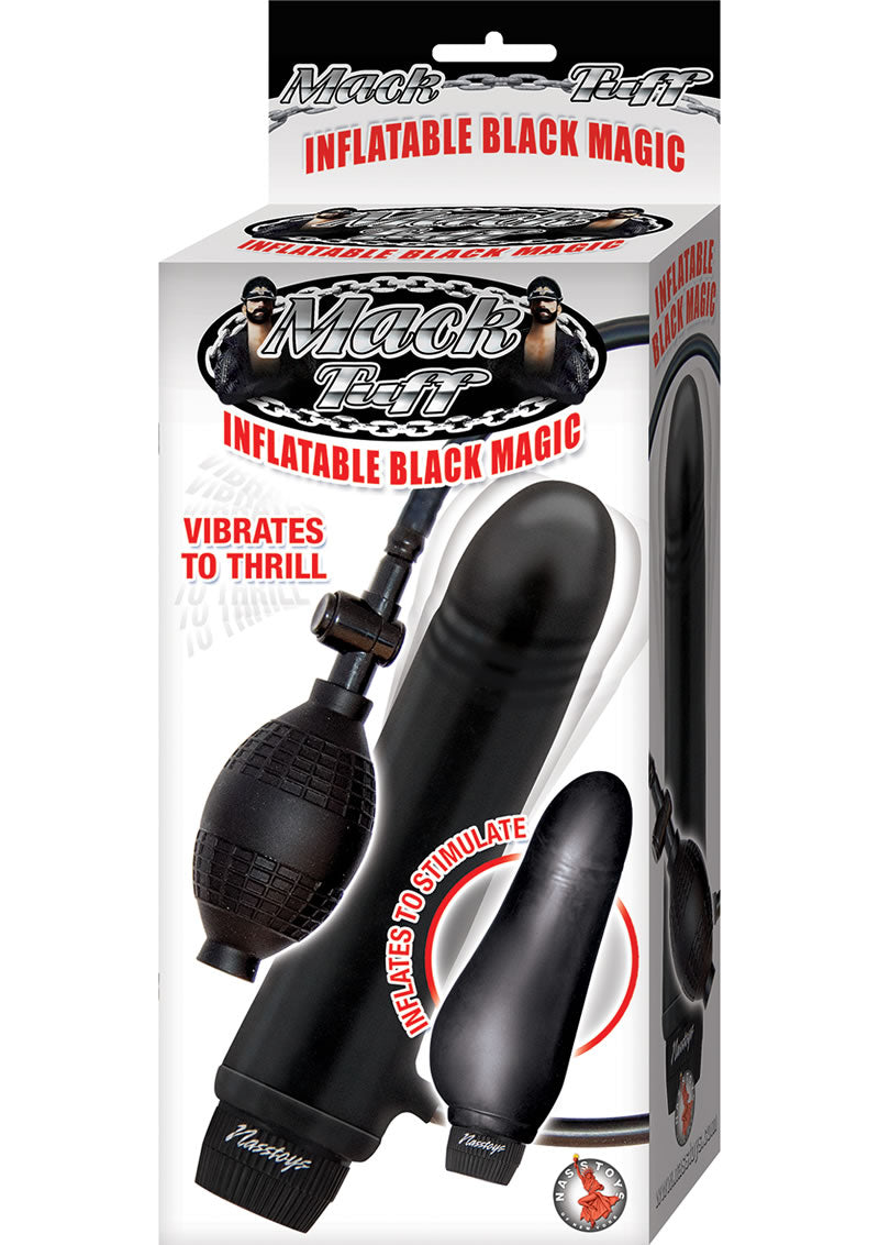 Mack Tuff Inflatable Black Magic Vibrating Dong Black 8.2 Inch