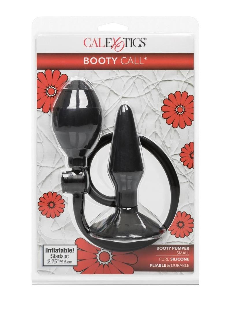 Booty Call Booty Pumper Silicone Inflatable Anal Plug Small Black