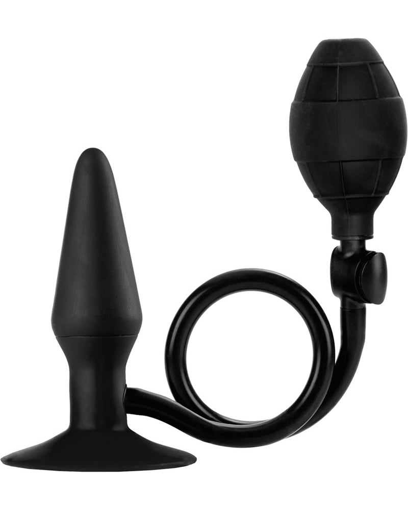 Tapón anal inflable de silicona Booty Call Booty Pumper, tamaño pequeño, color negro