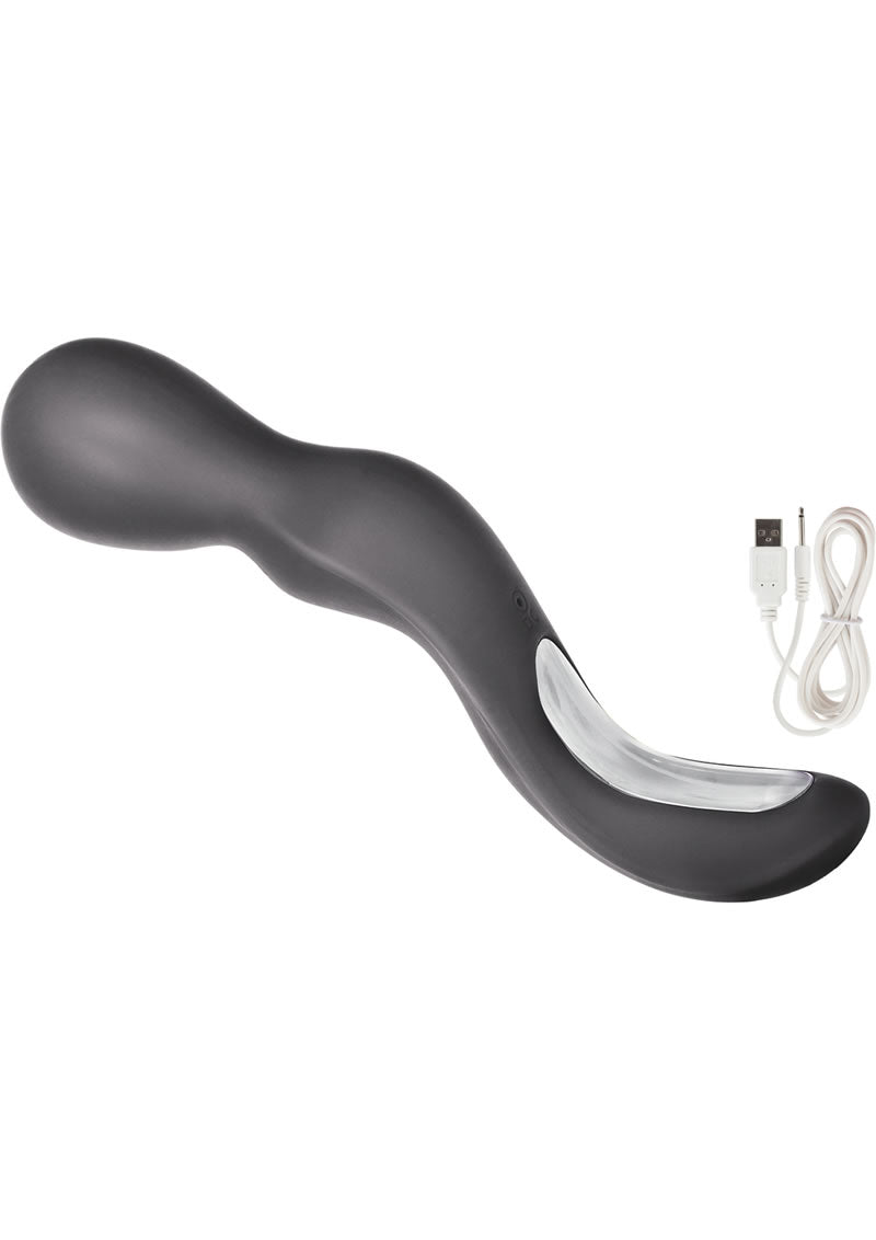 Embrace Lovers Wand Silicone Rechargeable Massager Waterproof Grey 9 Inch