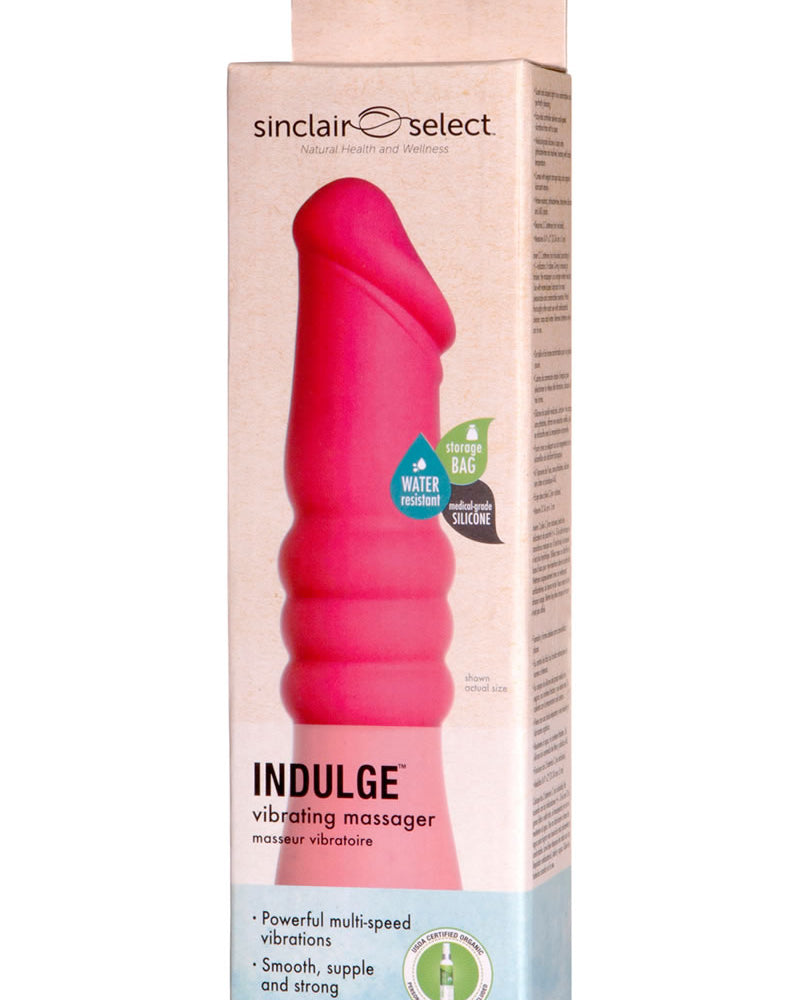 Masajeador vibratorio de silicona Indulge de Sinclair Select, resistente al agua, color rosa