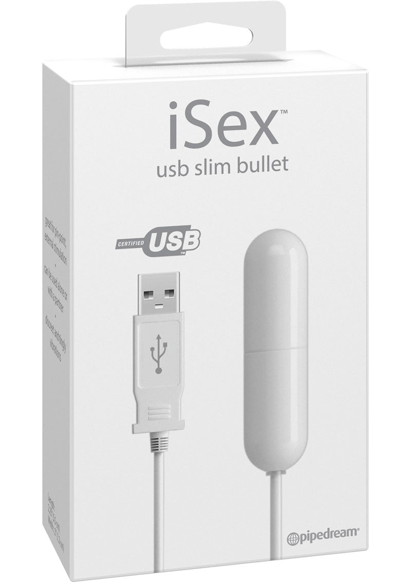 Isex USB Slim Bullet White 2.25 Inch