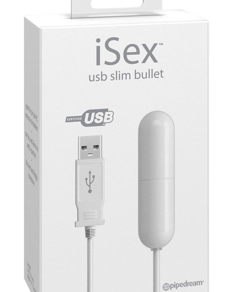 Isex USB Slim Bullet White 2.25 Inch