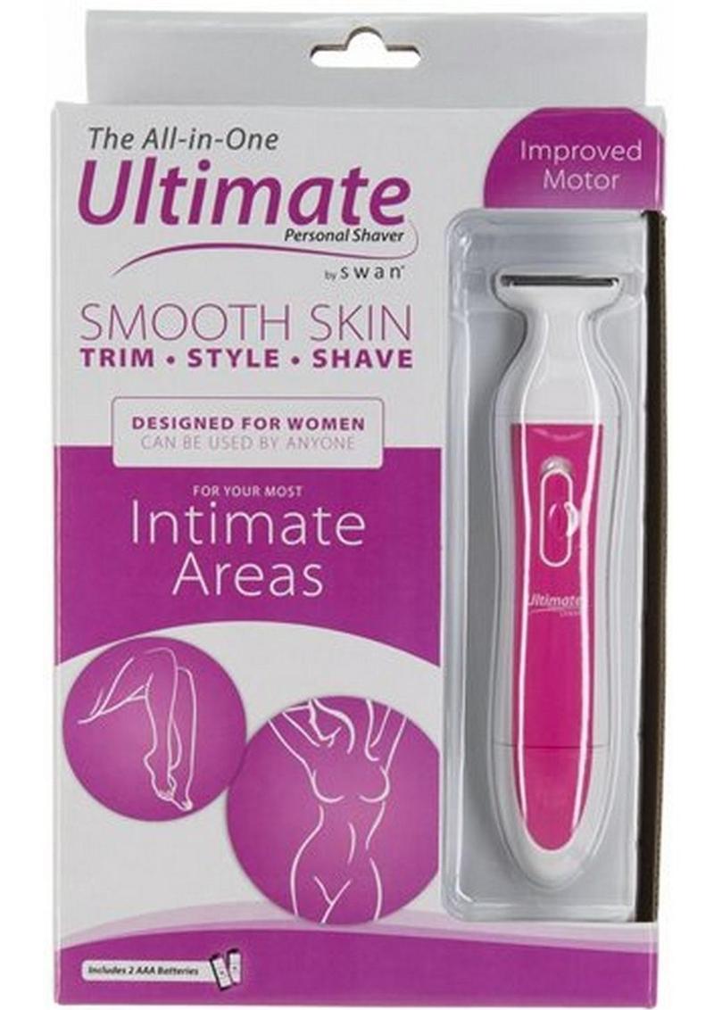 Kit de afeitado personal todo en uno Swan Ultimate para mujeres, rosa y blanco