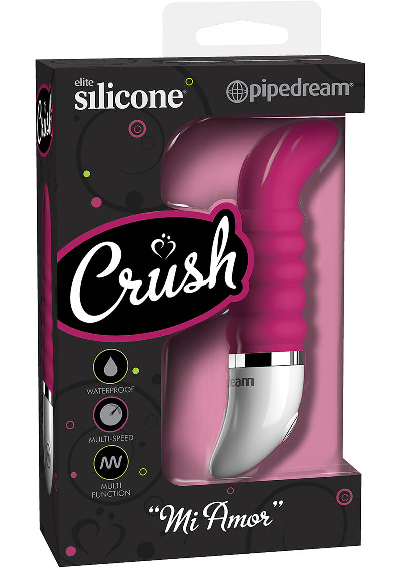 Crush Silicone Mi Amore Mini Vibe Waterproof Purpleish Red 2.25 Inch