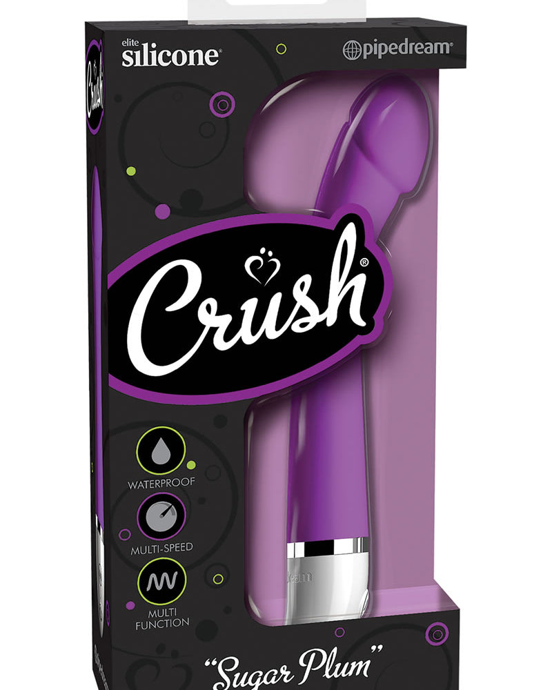 Vibrador de silicona resistente al agua Sugar Plum de 5,25 pulgadas color morado