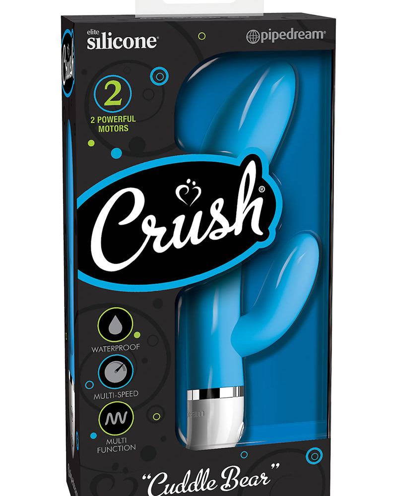 Crush Cuddle Bear Silicone Dual Vibe Waterproof -Blue