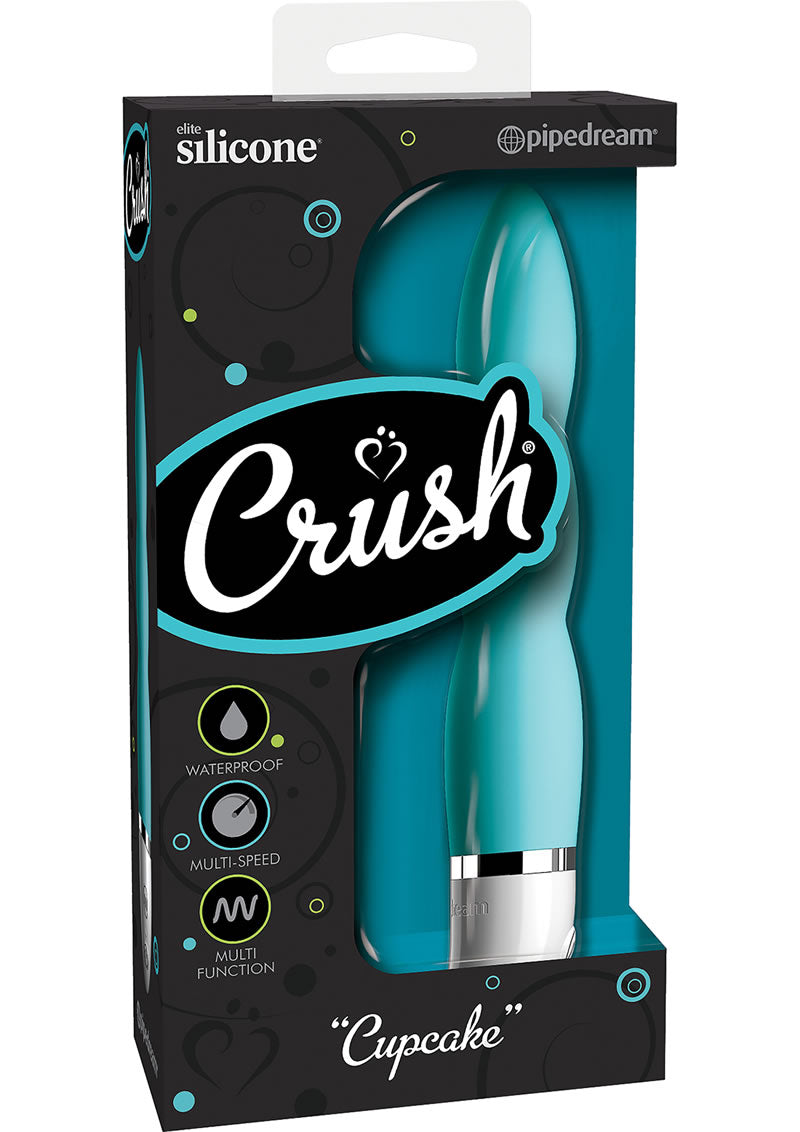 Crush Silicone Cupcake Vibe Waterproof Turquoise 5.25 Inch